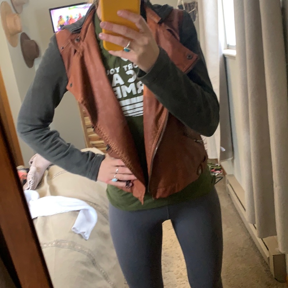 Nice free people leather jacket